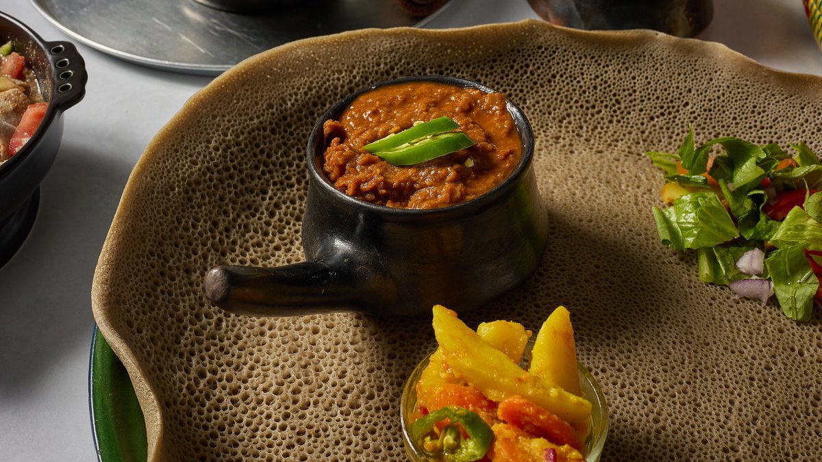 Ethiopian shiro stew at Ge'ez